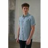 Shirts | Freeman T Porter Glenn Cosy Short Sleeve Shirt Man, Abyss